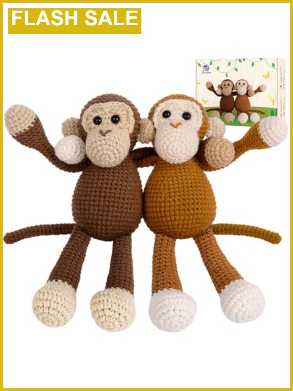 Beginner Crochet Kit with Video Tutorials Learn to Crochet Animal DIY Craft